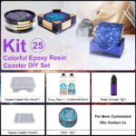 Wholesale Epoxy Resin Coaster Kits | Bulk Custom Logo | Purple