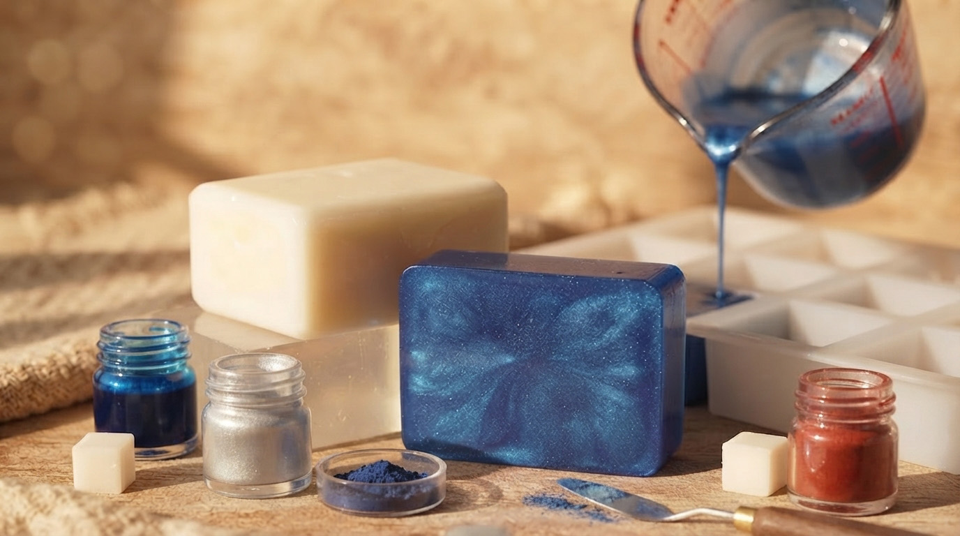 These colorants are designed for cosmetic applications and provide more stable and predictable results compared with general craft pigments or food coloring.